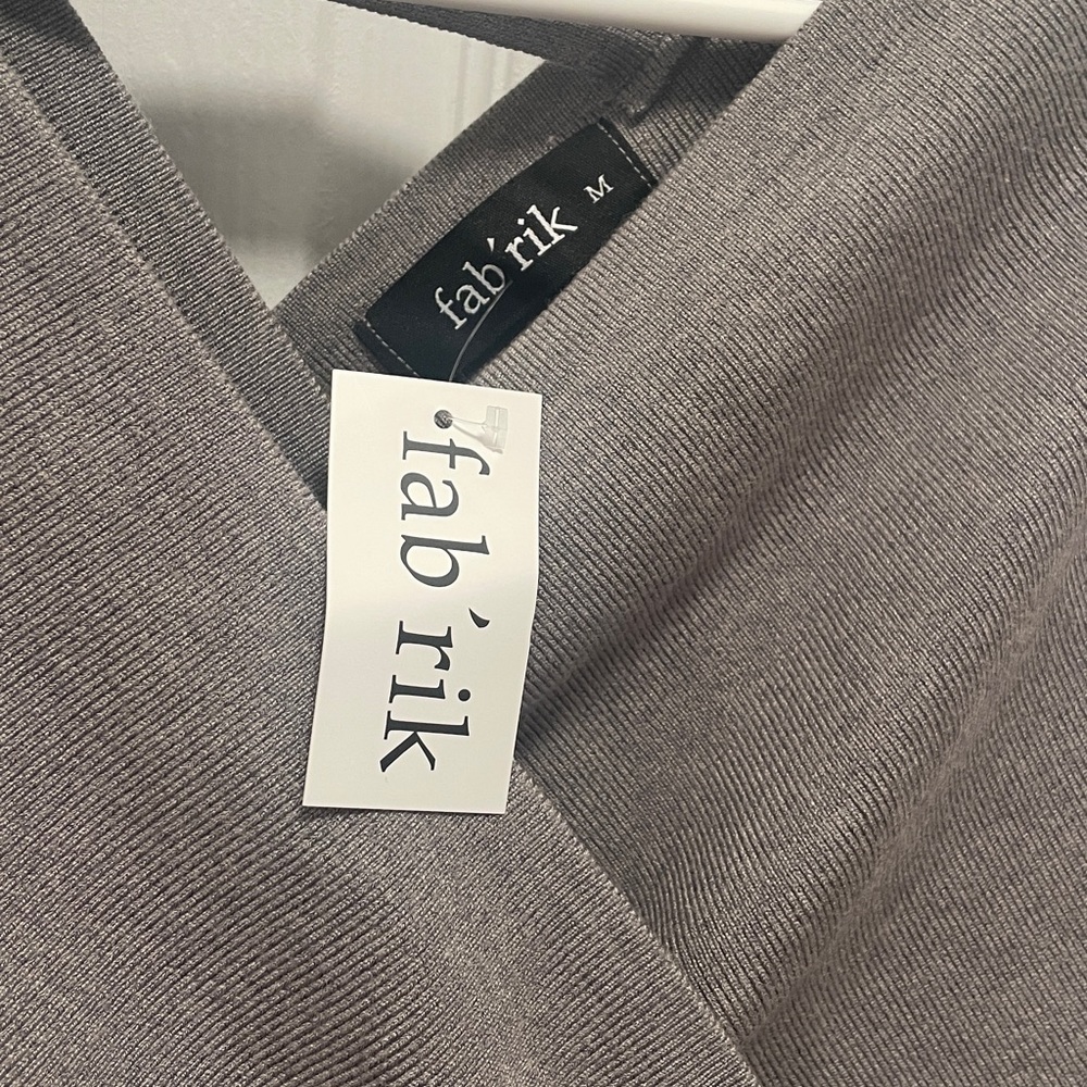 Fab’rik Charcoal Long Sleeve top/dress NWT - Picture 3 of 6